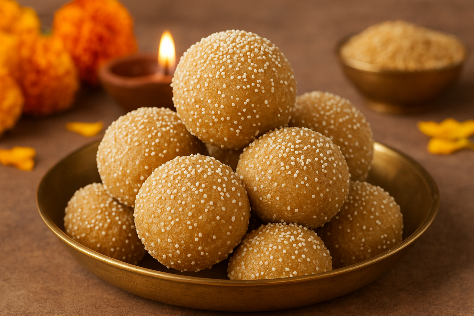 भाखरी लड्डू – गेहूं के आटे से बने पारंपरिक गणेश चतुर्थी प्रसाद